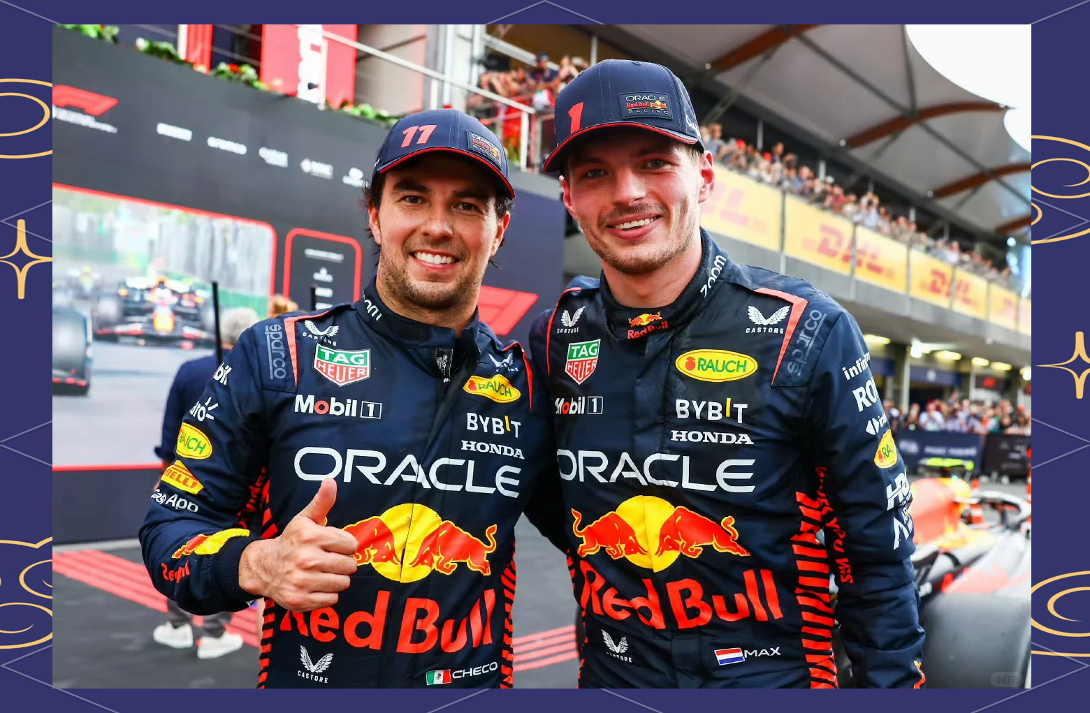 红牛车队力克哈斯车队，维斯塔潘统治全场